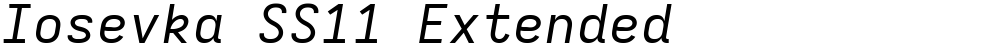 Iosevka SS11 Extended