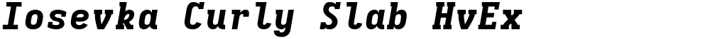 Iosevka Curly Slab HvEx