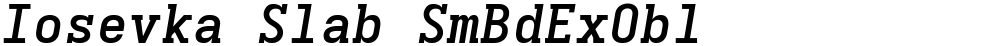 Iosevka Slab SmBdExObl