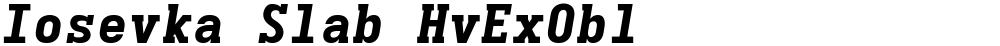 Iosevka Slab HvExObl