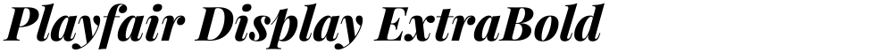 Playfair Display ExtraBold