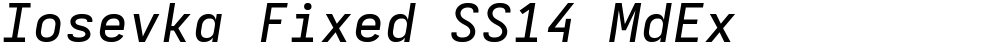 Iosevka Fixed SS14 MdEx