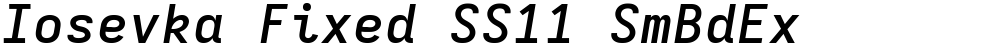 Iosevka Fixed SS11 SmBdEx
