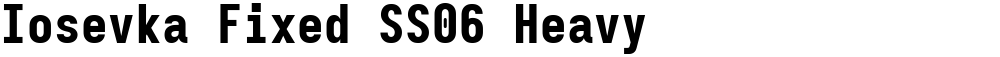 Iosevka Fixed SS06 Heavy