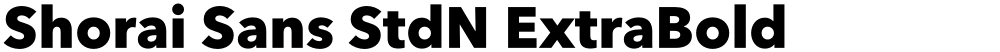 Shorai Sans StdN ExtraBold