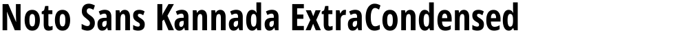 Noto Sans Kannada ExtraCondensed