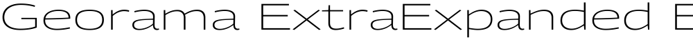 Georama ExtraExpanded ExtraLight
