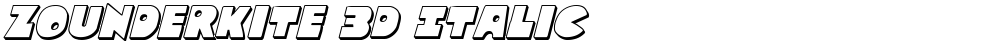 Zounderkite 3D Italic