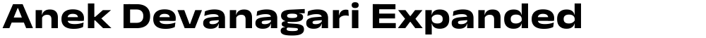 Anek Devanagari Expanded
