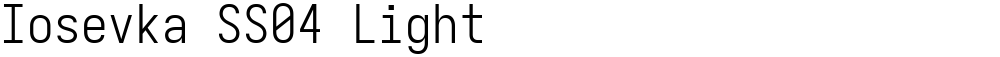 Iosevka SS04 Light