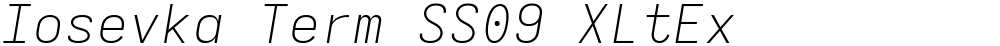 Iosevka Term SS09 XLtEx