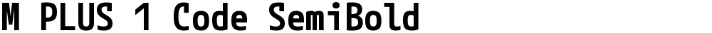 M PLUS 1 Code SemiBold
