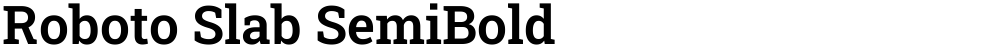 Roboto Slab SemiBold