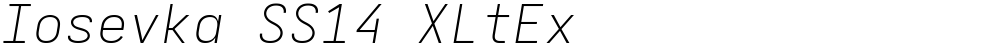 Iosevka SS14 XLtEx