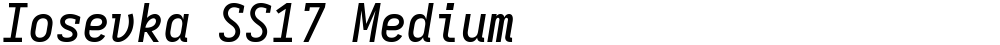 Iosevka SS17 Medium