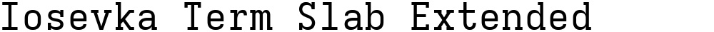 Iosevka Term Slab Extended