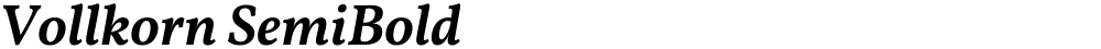 Vollkorn SemiBold