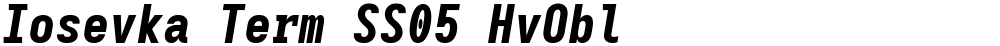 Iosevka Term SS05 HvObl