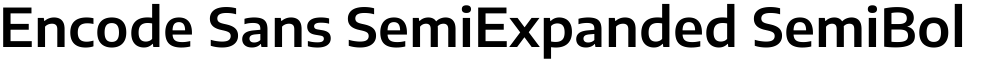 Encode Sans SemiExpanded SemiBold
