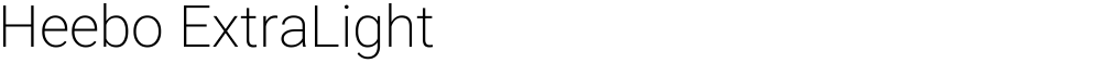 Heebo ExtraLight