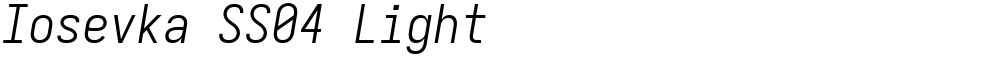 Iosevka SS04 Light