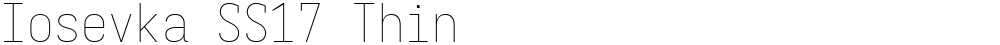 Iosevka SS17 Thin