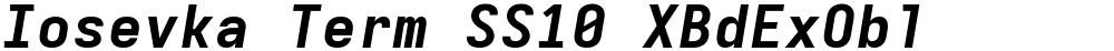 Iosevka Term SS10 XBdExObl