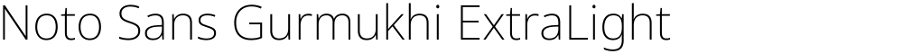 Noto Sans Gurmukhi ExtraLight