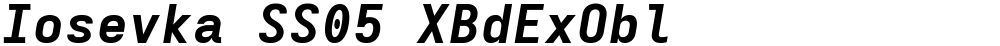 Iosevka SS05 XBdExObl