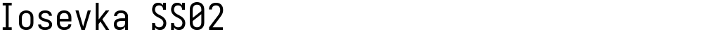 Iosevka SS02