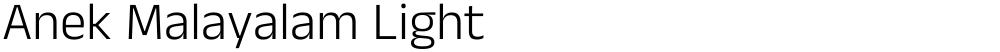 Anek Malayalam Light