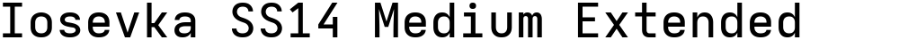 Iosevka SS14 Medium Extended