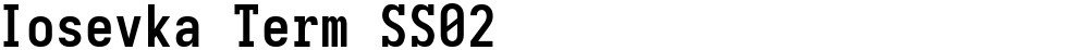 Iosevka Term SS02