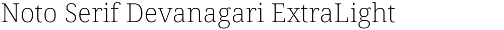 Noto Serif Devanagari ExtraLight