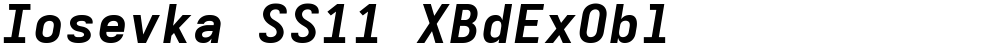 Iosevka SS11 XBdExObl
