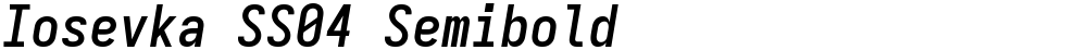 Iosevka SS04 Semibold