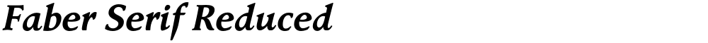Faber Serif Reduced