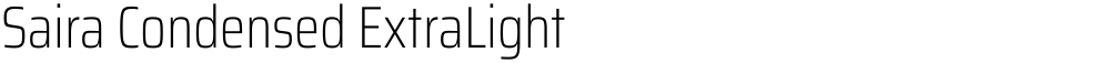 Saira Condensed ExtraLight