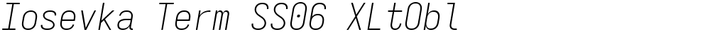 Iosevka Term SS06 XLtObl