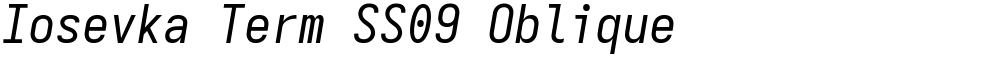 Iosevka Term SS09 Oblique
