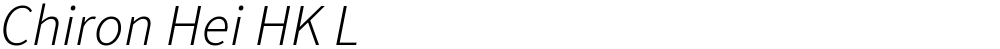 Chiron Hei HK L