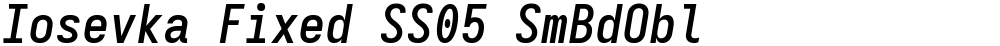 Iosevka Fixed SS05 SmBdObl
