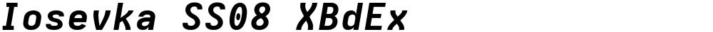 Iosevka SS08 XBdEx