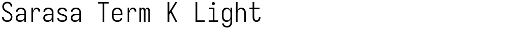 Sarasa Term K Light