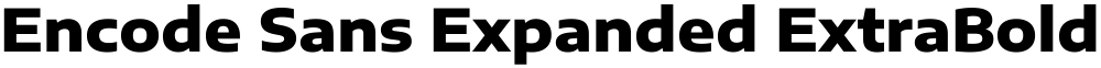 Encode Sans Expanded ExtraBold