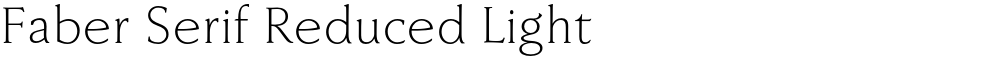 Faber Serif Reduced Light