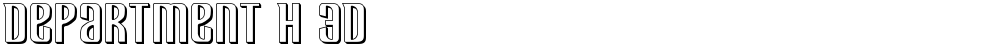 Department H 3D
