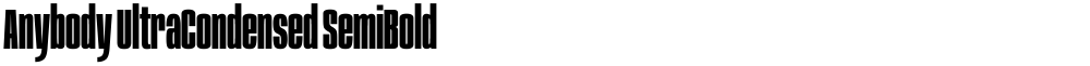 Anybody UltraCondensed SemiBold