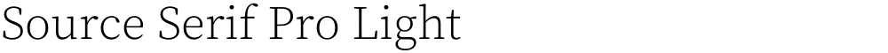 Source Serif Pro Light