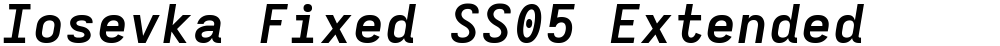 Iosevka Fixed SS05 Extended